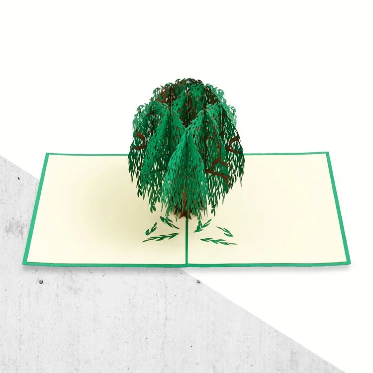 Willow Tree Pop Up Card (Green)