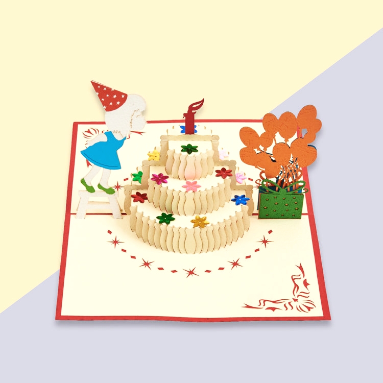 Happy Birthday Cake (Female) Pop Up Card