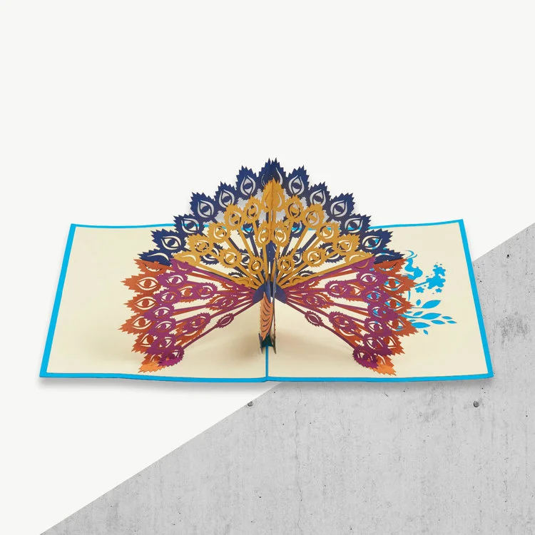 Peacock Pop Up Card