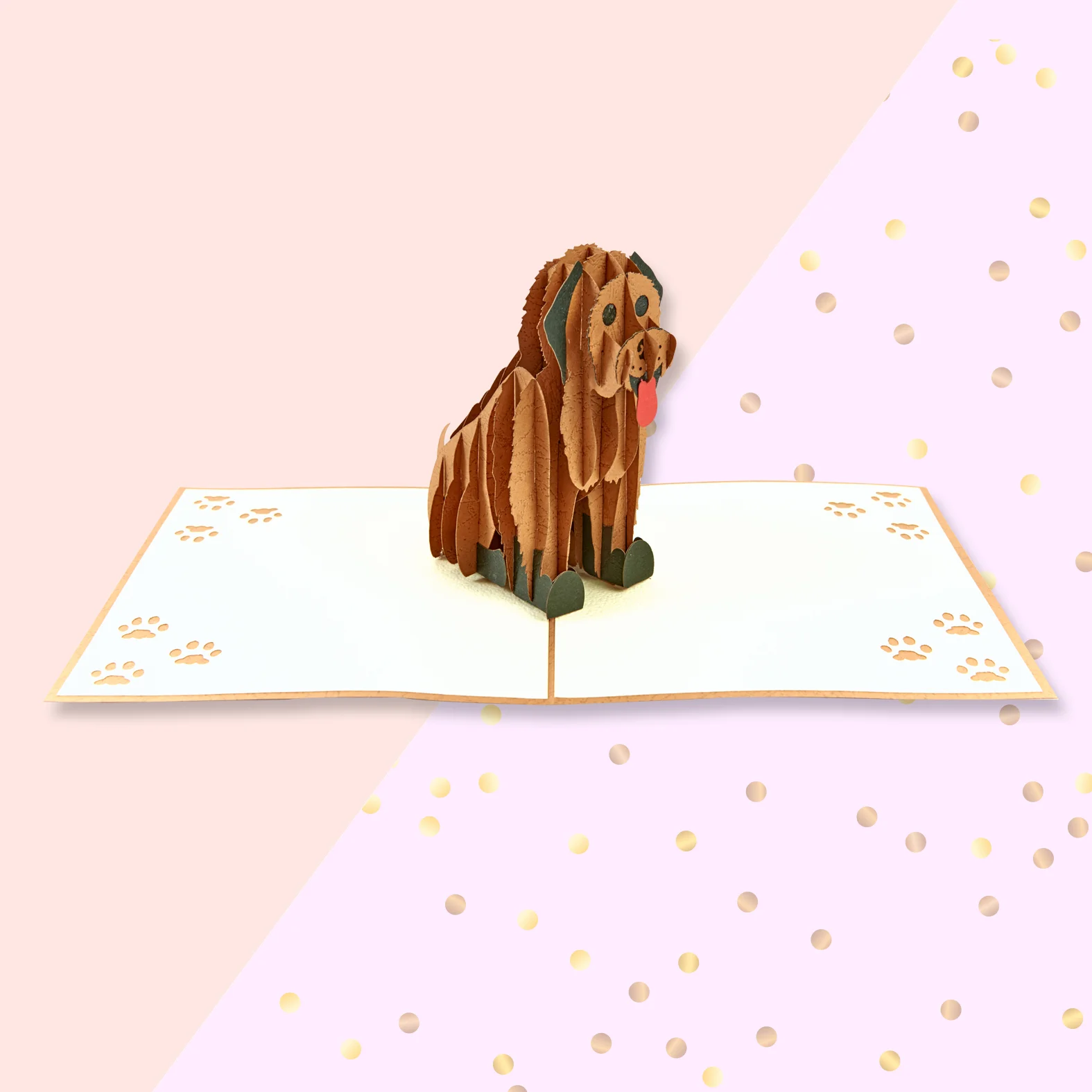 Dog (Brown) Pop Up Card