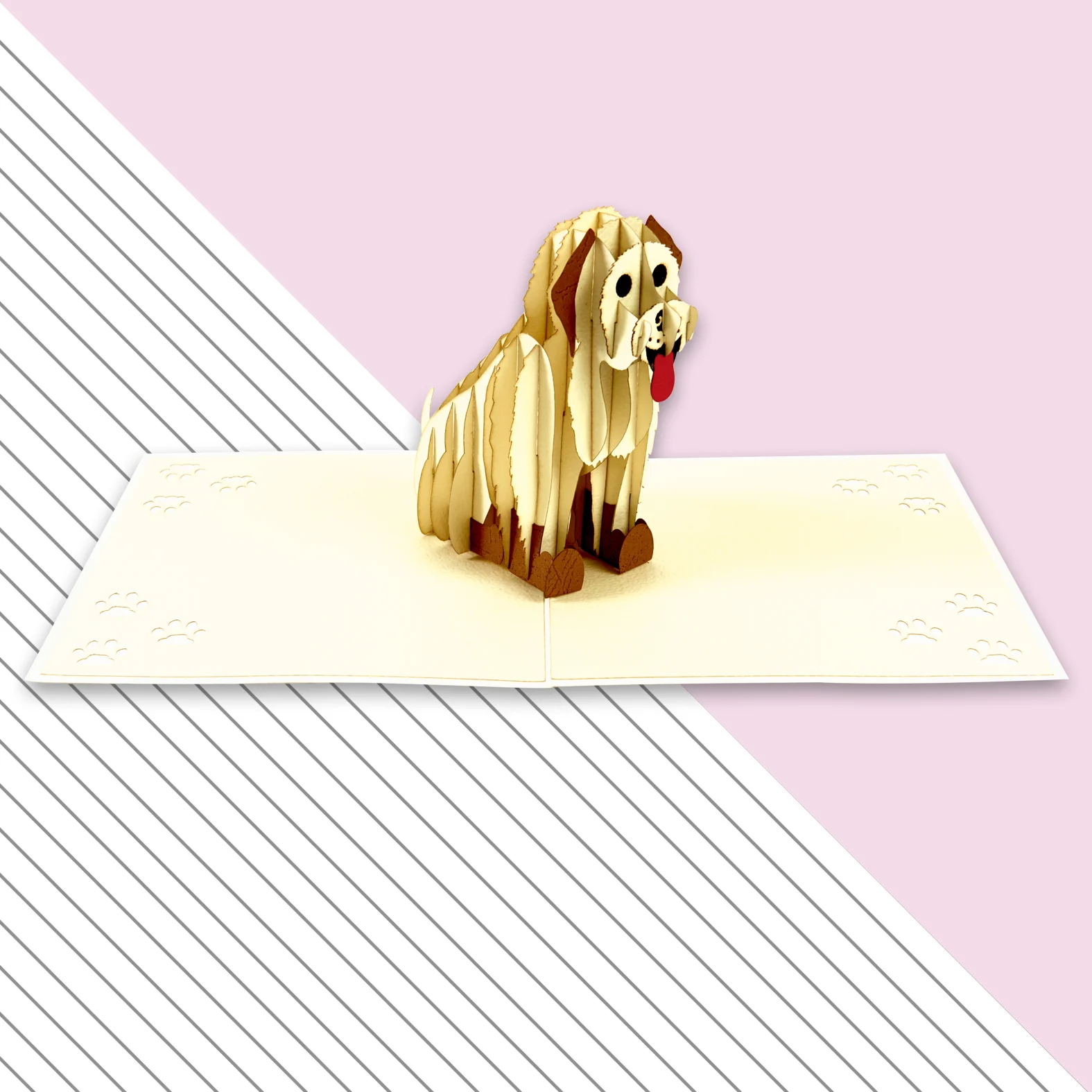 Dog (White) Pop Up Card