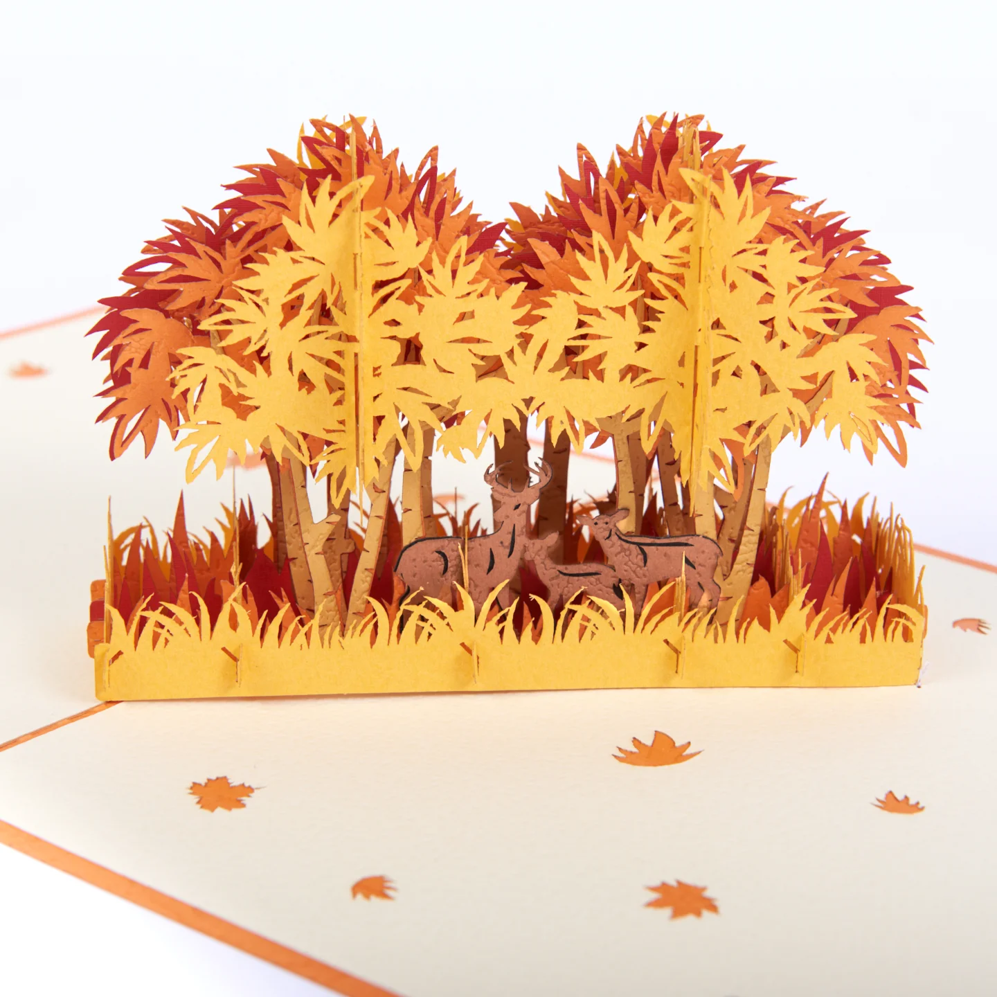 Deers in the Autumn Forest Pop Up Card