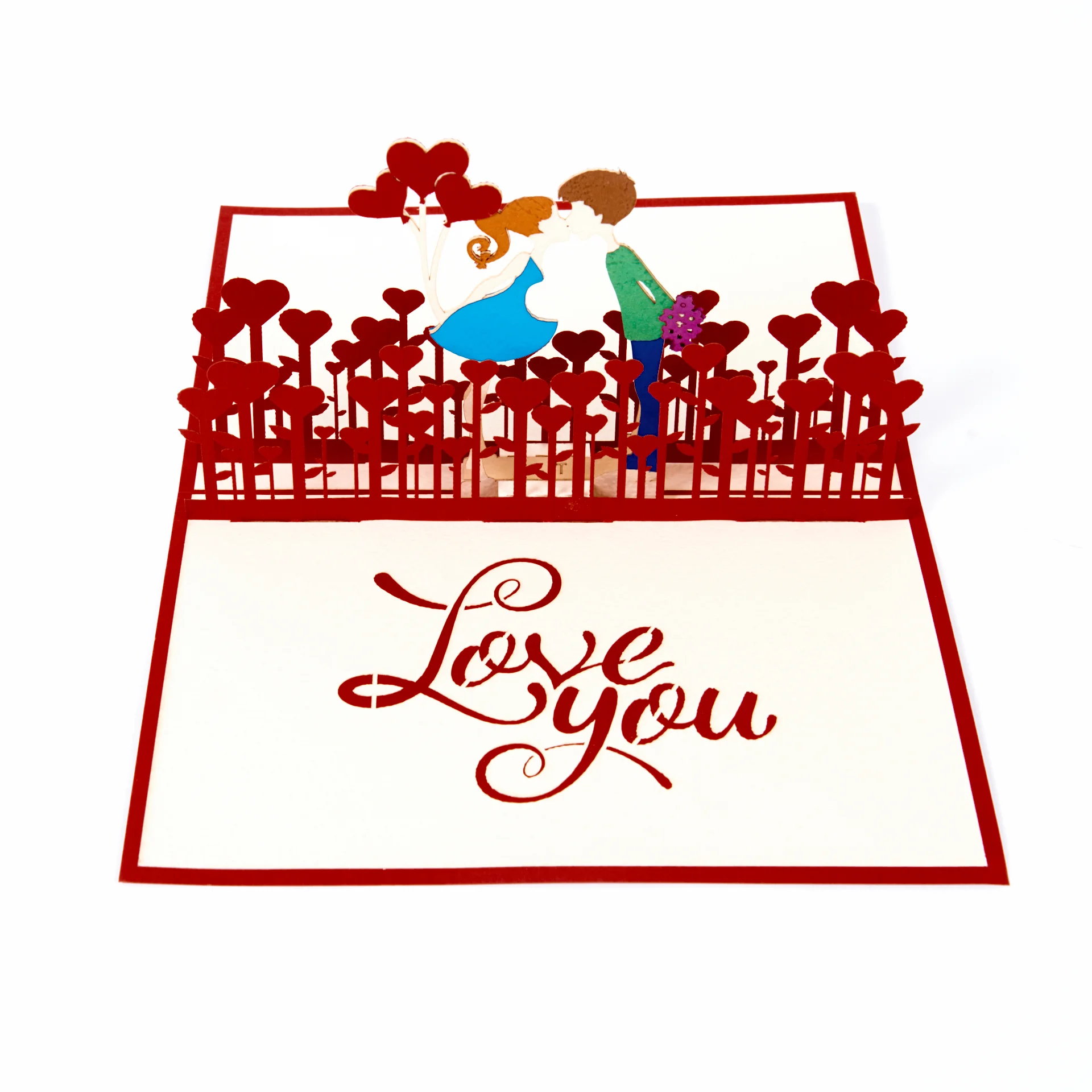 Love's First Kiss Pop Up Card