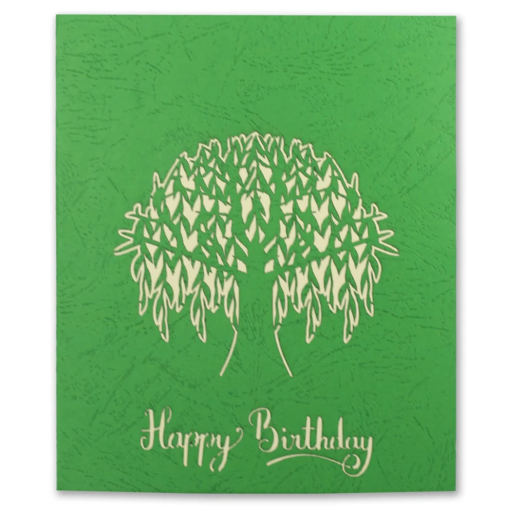 Tarjeta Pop Up De Árbol Llorón (Willow Tree) – Sorpresa Romántica Para San Valentín