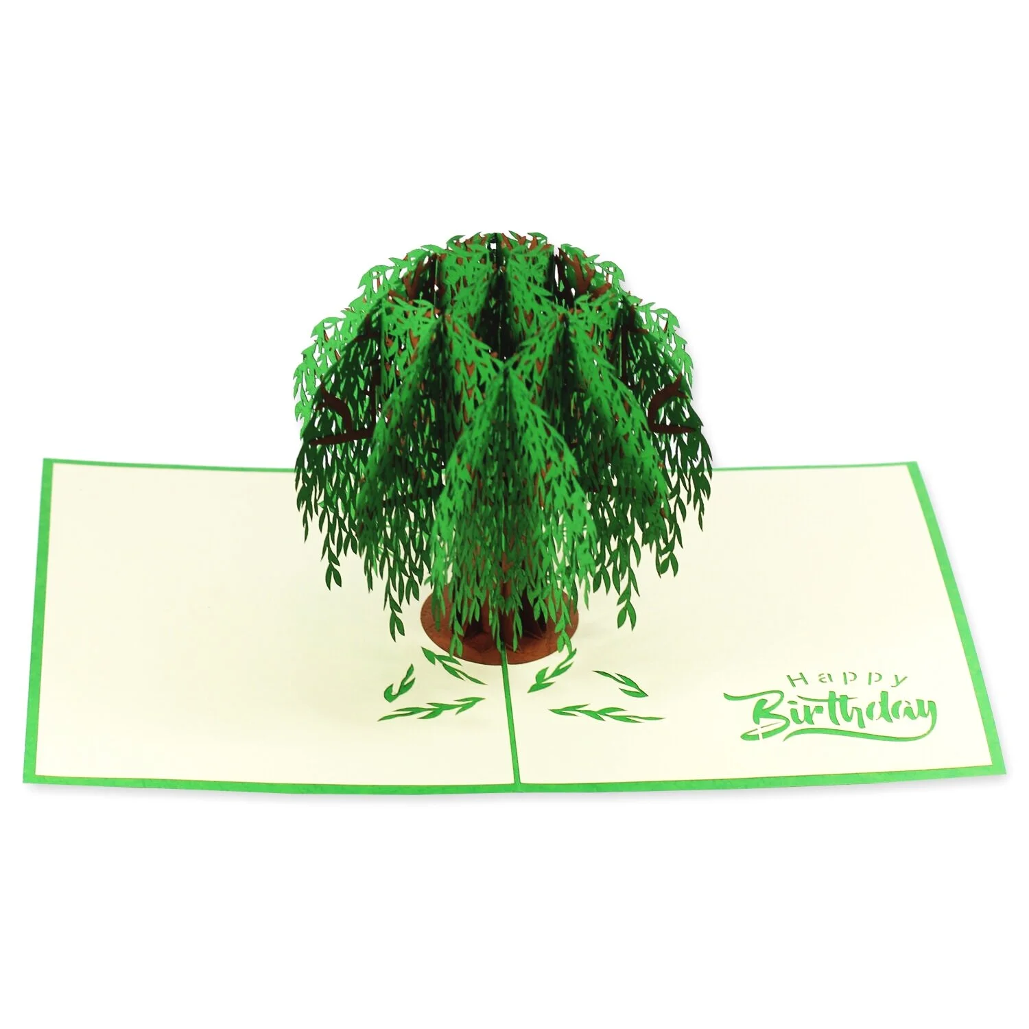 Happy Birthday Weeping Willow Tree Pop Up Card
