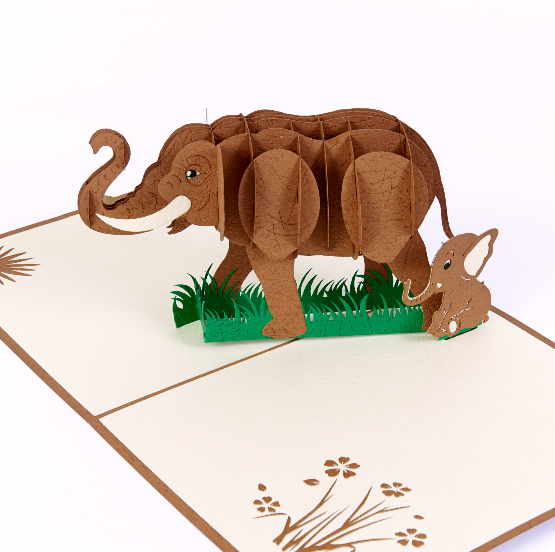 Elephants Mum and Baby Pop Up Card