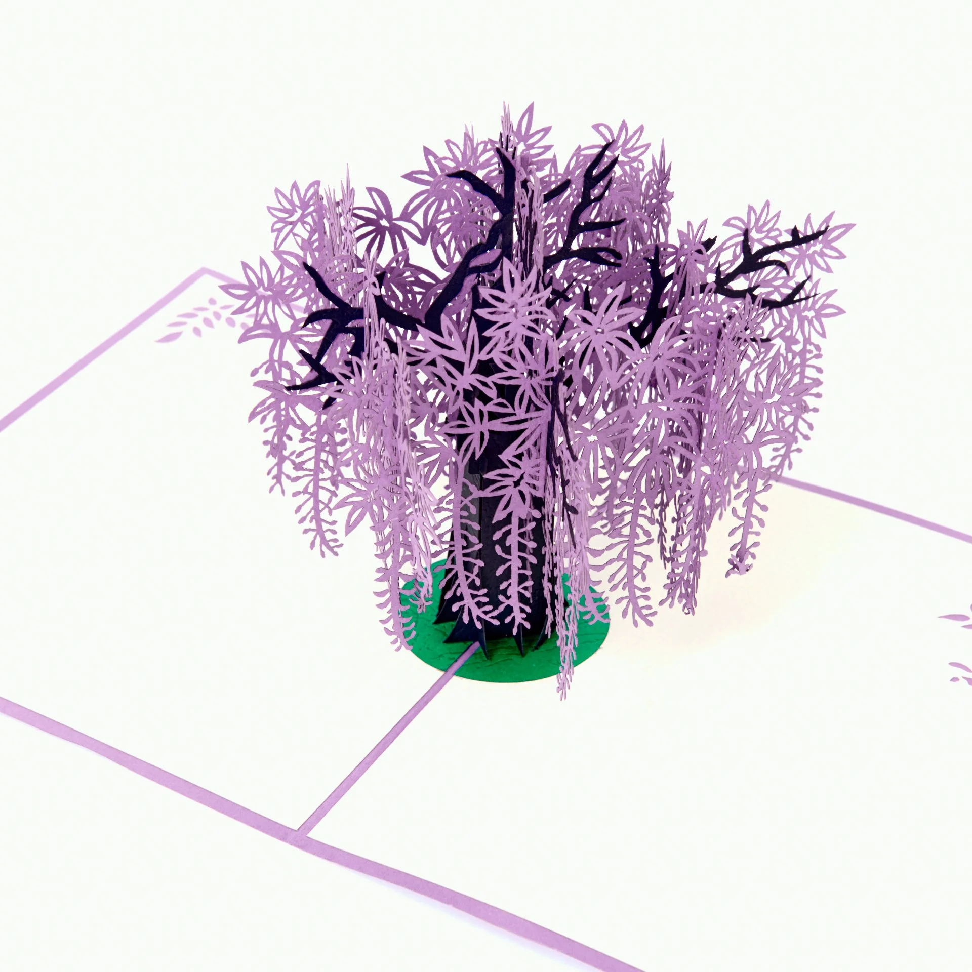 Wisteria Flower Garden Pop Up Card ~