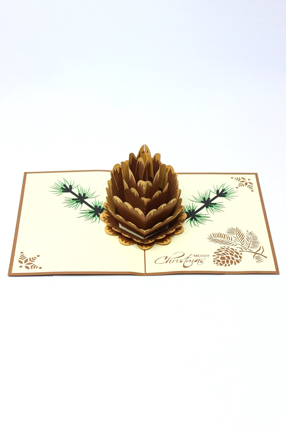 Christmas Pine Cone Pop up Card