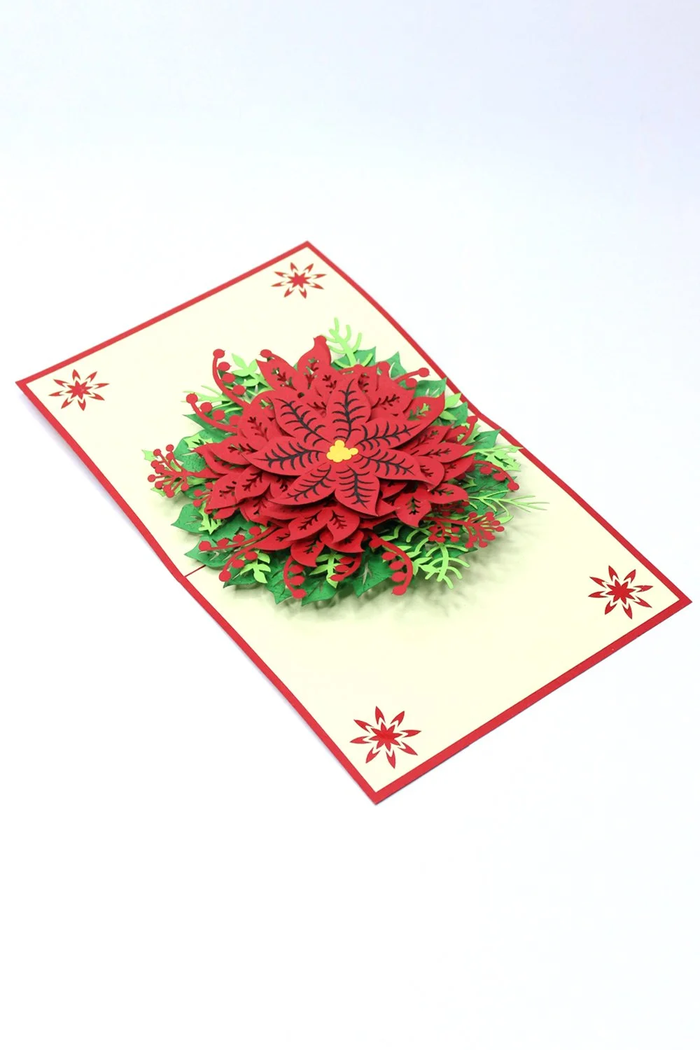 Christmas Poinsettia Pop up Card