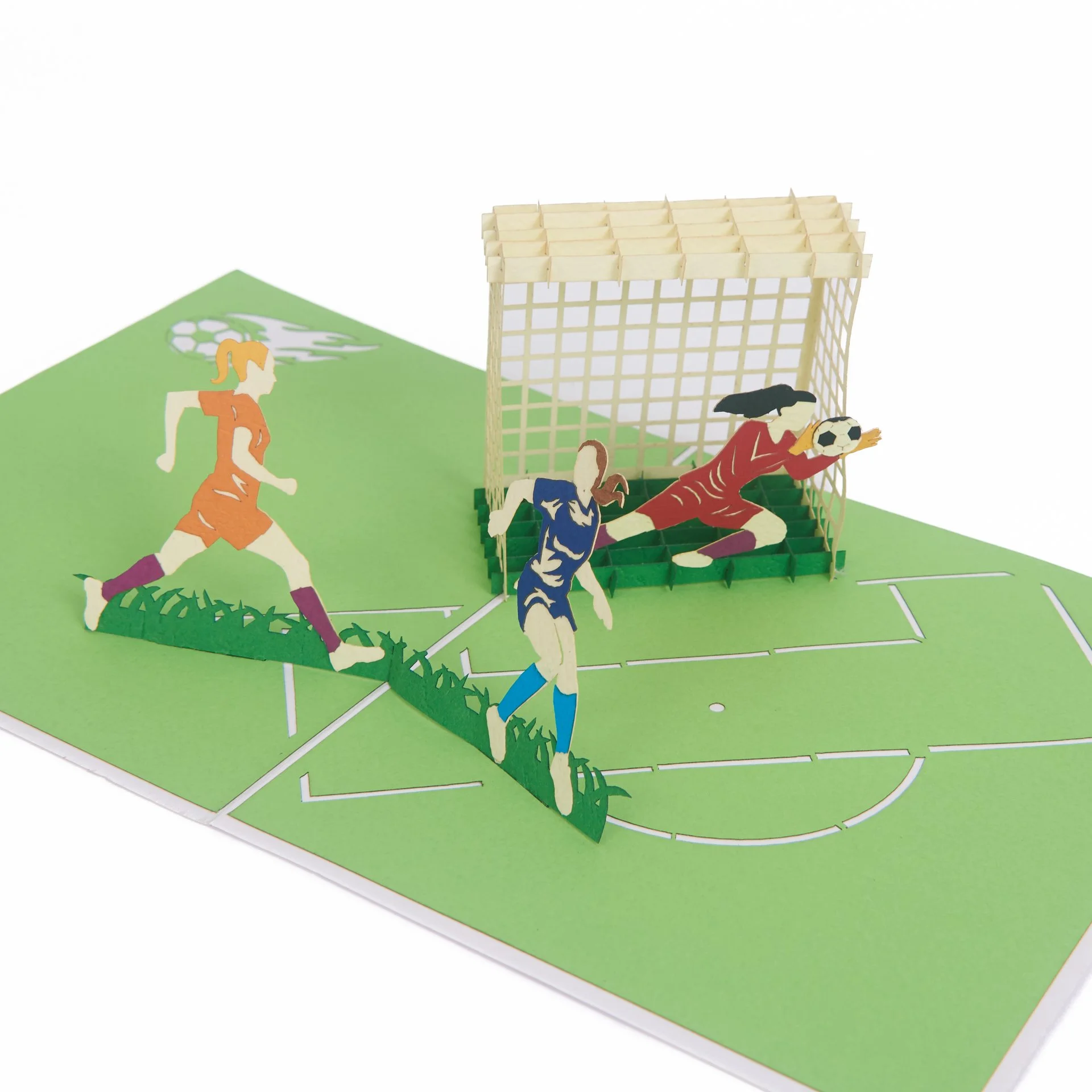 Female Footballers Pop Up Card ~