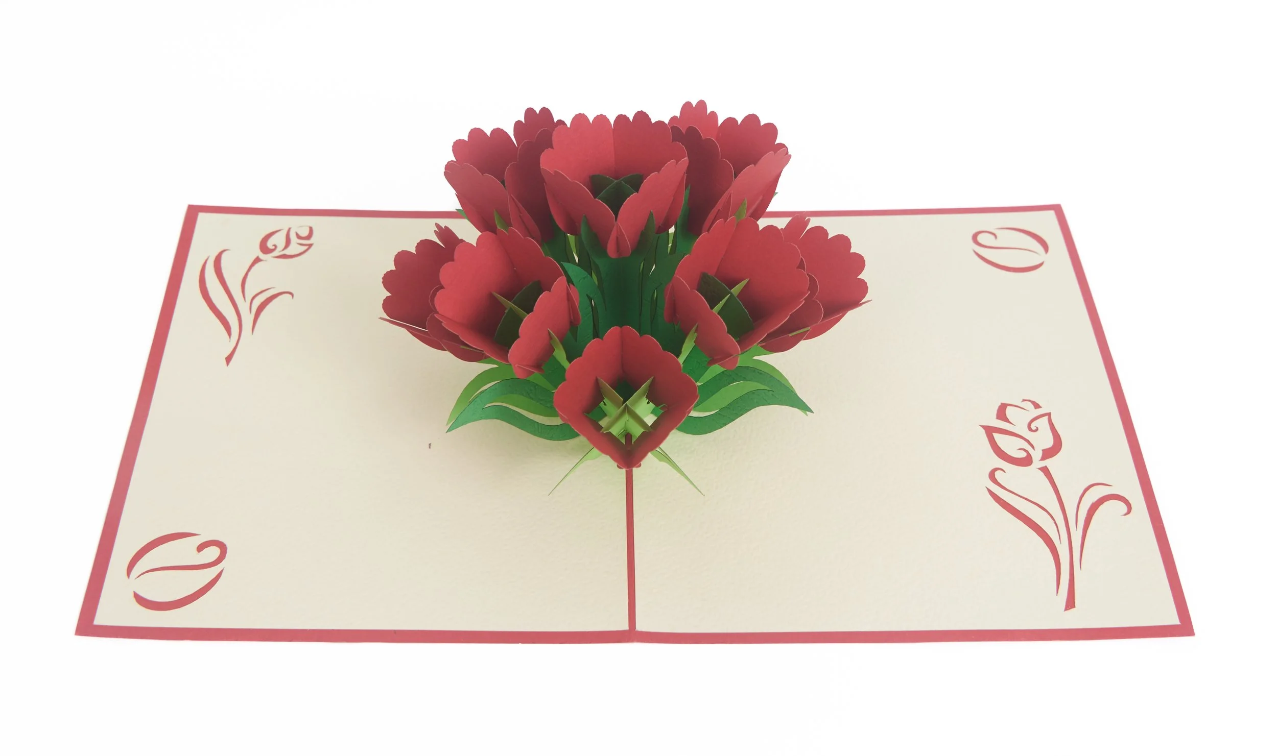 Tulip Flowers Pop Up Card