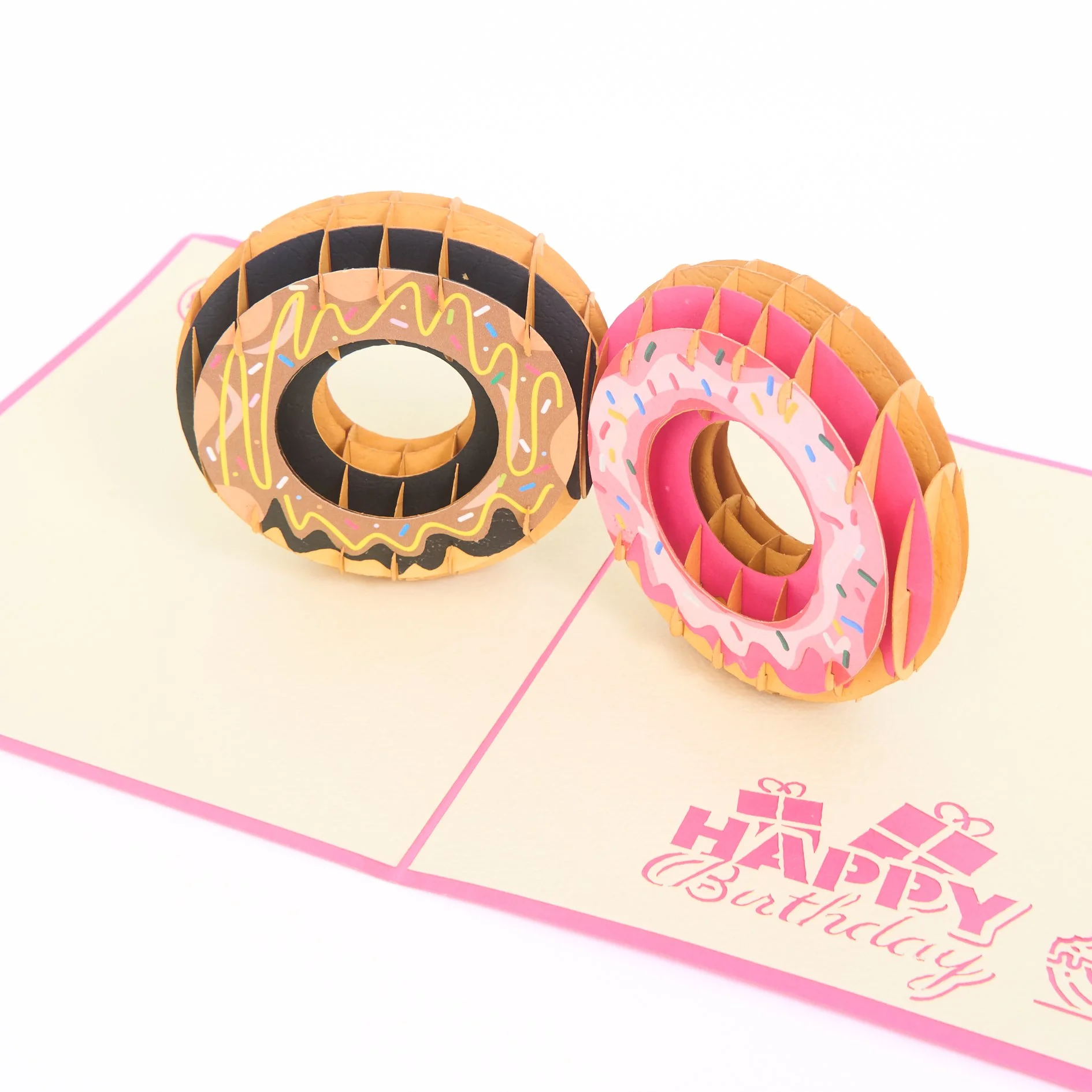 Happy Birthday Donuts Pop Up Card ~