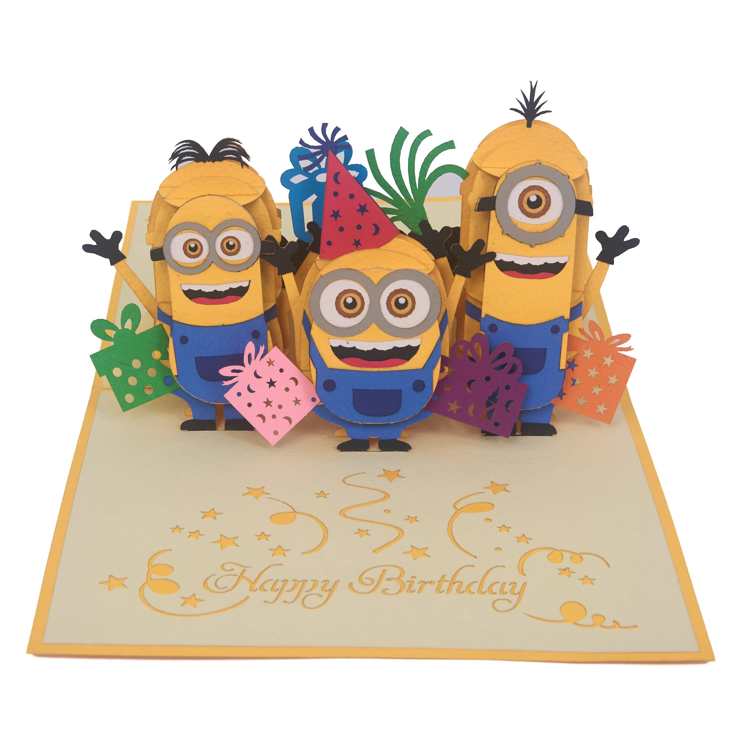 Happy Birthday Minions Pop Up Card
