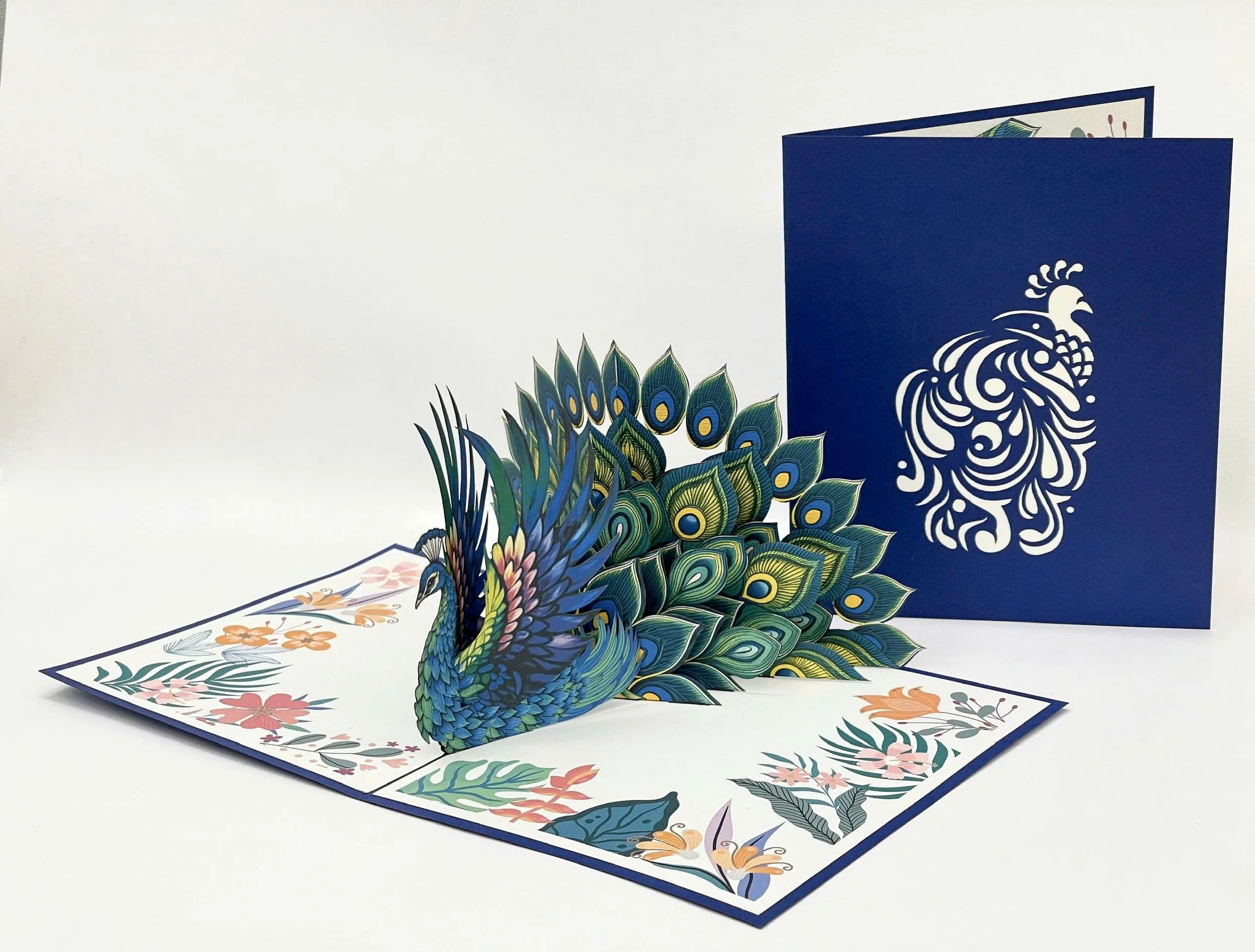 Royal Majestic Peacock Pop-Up Greeting Card 🦚