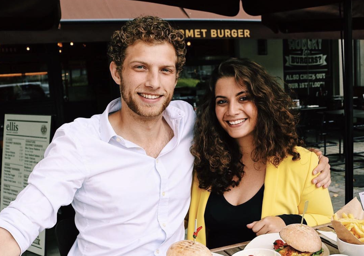 Timothy 'The Burger Man' Vandeputte putting burgers to the test in hometown Antwerp with his sister Amy.