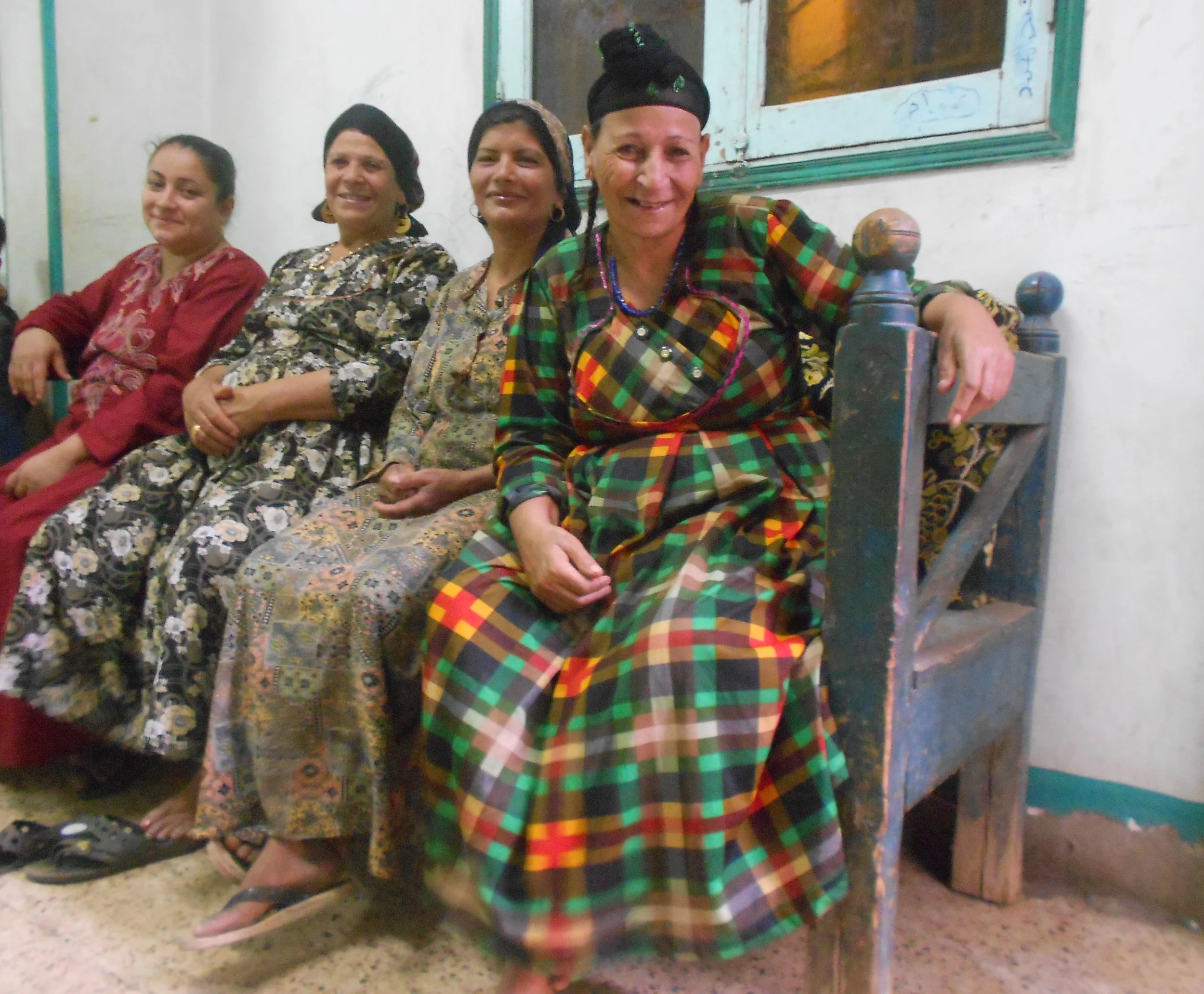 Three Egyptian mothers who have refused to circumcise their daughters and 67-year-old midwife Samiha Saeed (on the far right), who stopped performing FGM surgeries after attending some awareness campaigns by Egypt’s non-governmental organisations in the Upper Egyptian governorate of Minya. Photo: Menna A. Farouk