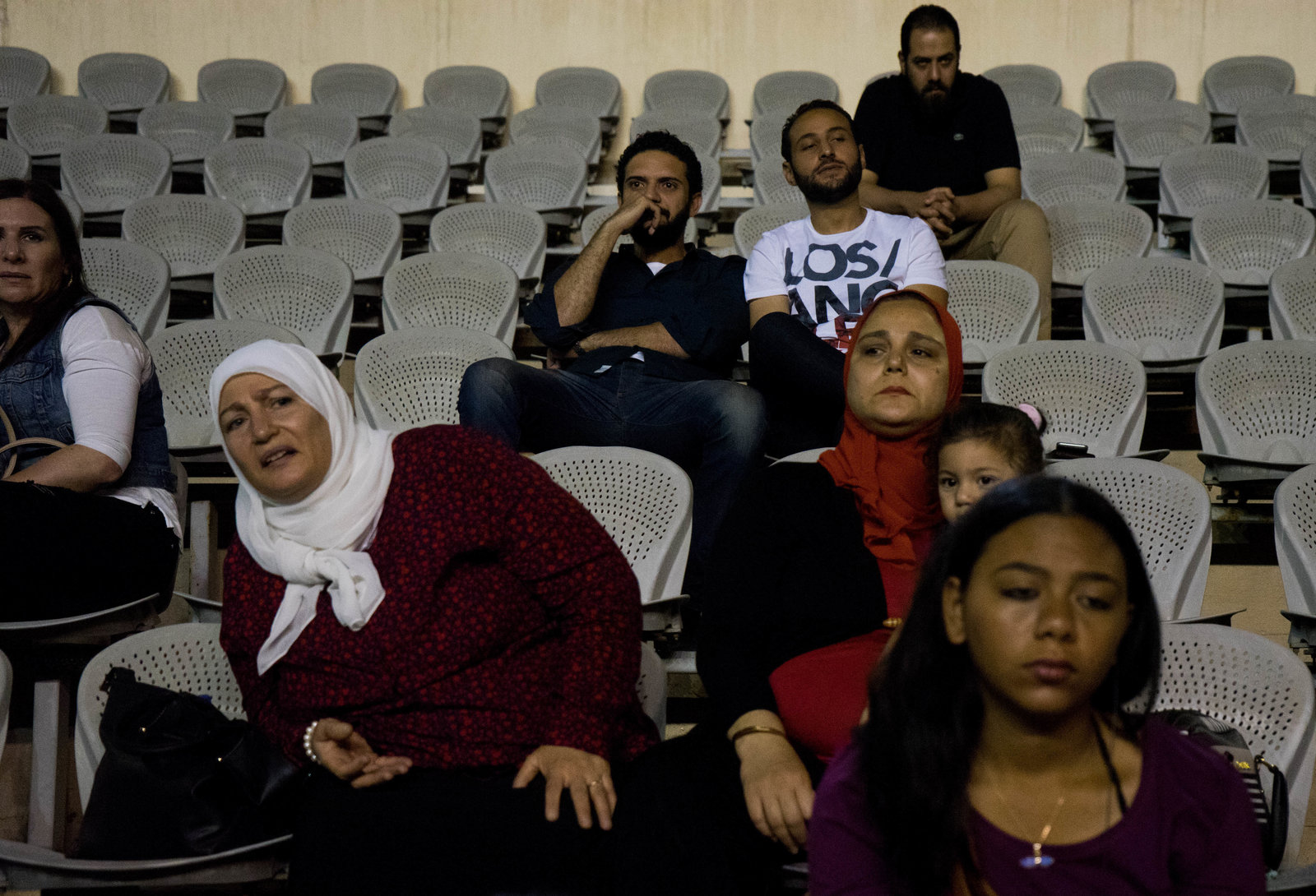 Family and friends watch the CaiRollers from the stands. While families are usually supportive, they have concerns about the women playing such an aggressive game, says Lina El-Gohary. Photo: Marwa Sameer Morgan