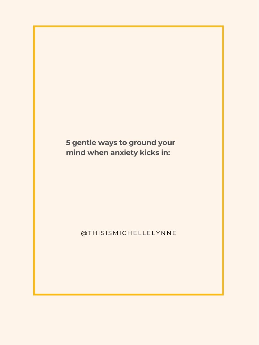 Follow @thisismichellelynne for more inspiration! 🤍

When things feel overwhelming, I&rsquo;ve used all of these at some point to help myself get grounded and focused on the now. 

I&rsquo;ve been asked how I manage so many different things - the bi