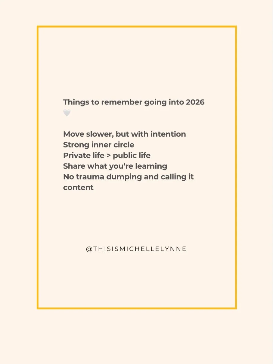 STREAM MY DEBUT ALBUM ONE STEP AT A TIME: out everywhere now and follow @thisismichellelynne ☁️

Less noise, more clarity. Moving with intention, staying grounded, and feeling deeply grateful for the people and practices that keep me steady. 🤍

What