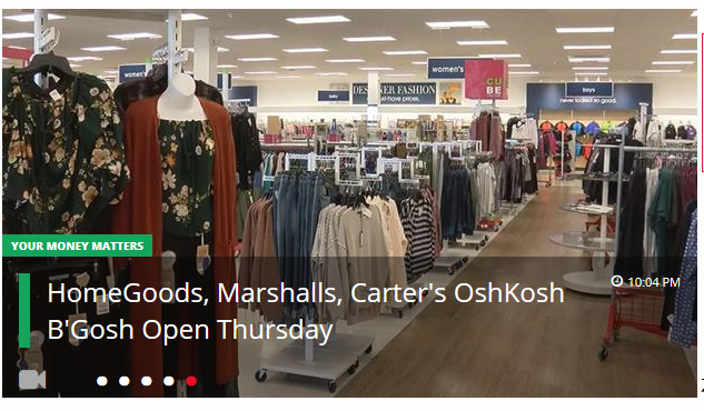 KELO: HomeGoods, Marshalls, Carter's OshKosh B'Gosh Open Thursday