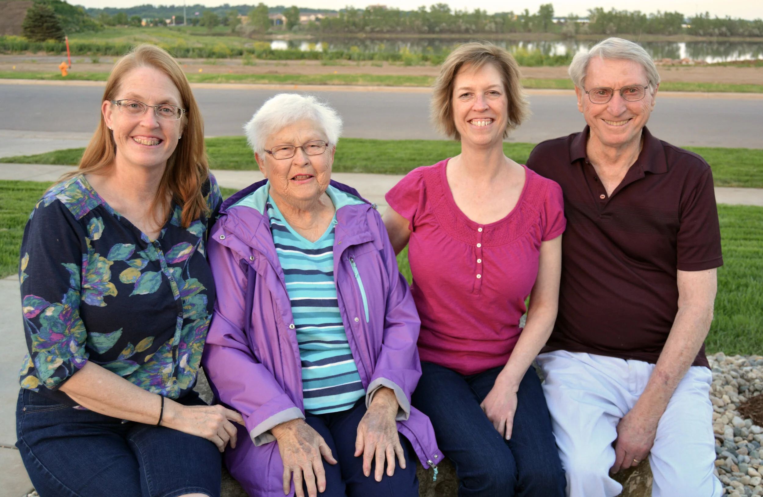 The Friessen family: Patty Vognild, Hilda Lorraine Friessen, Cindy Monnin and Warren Friessen.