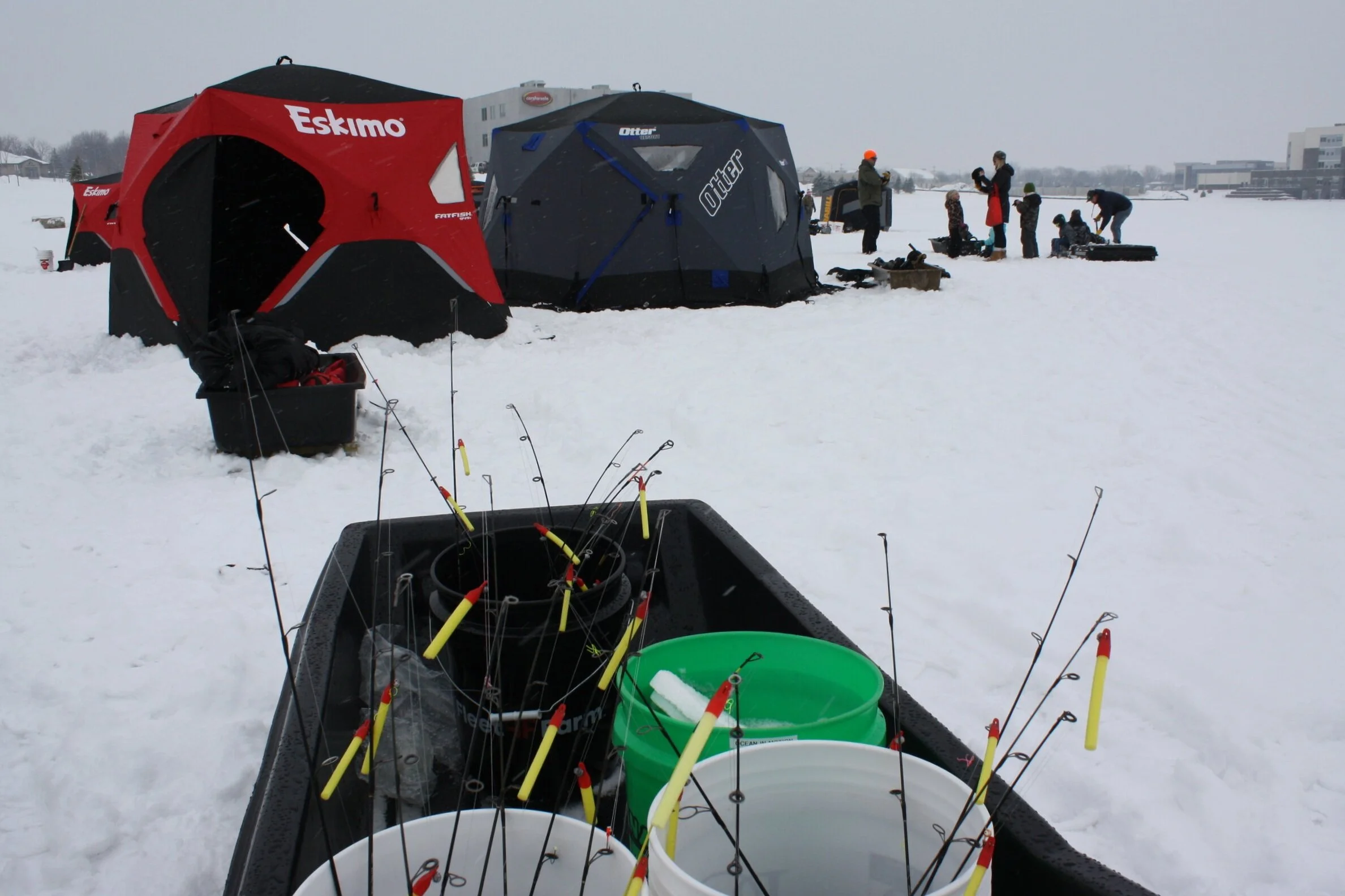 Kids get first opportunity to ice fish at special memorial fishing event