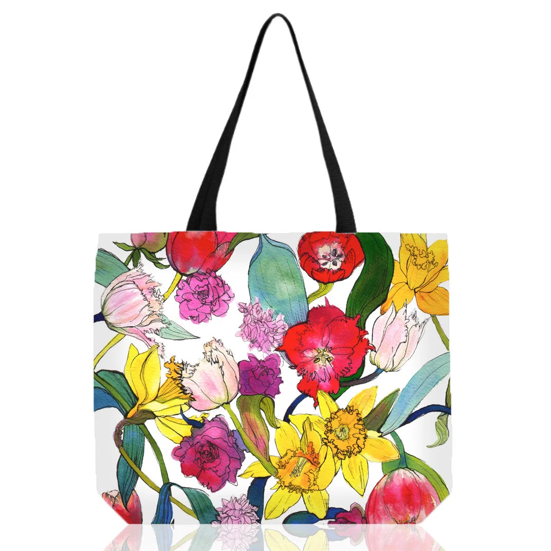 Tulips &amp; Daffodils Tote Bag