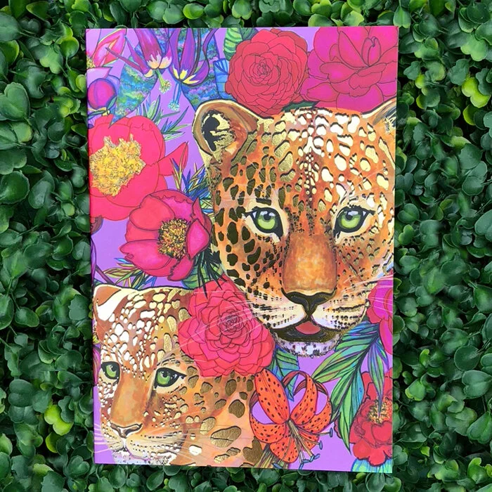 Amur Leopard Gold Foil Notebook
