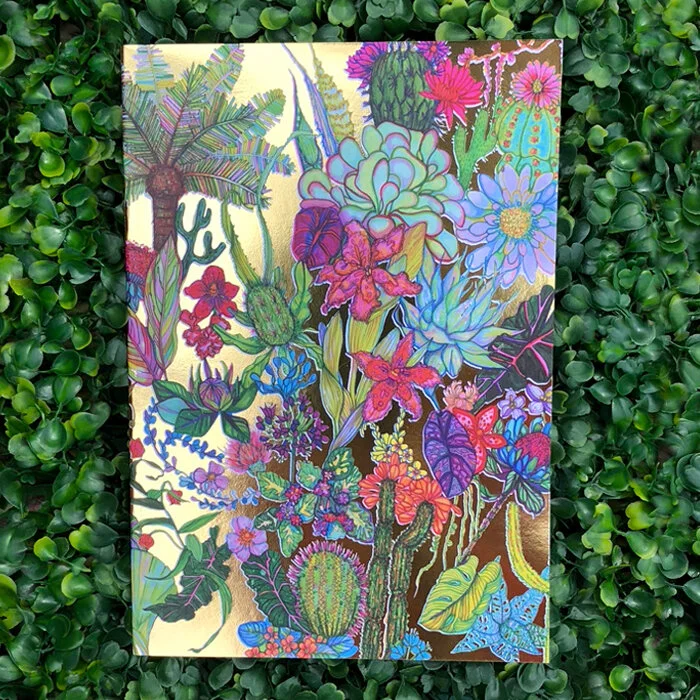African Tropics Gold Foil Notebook