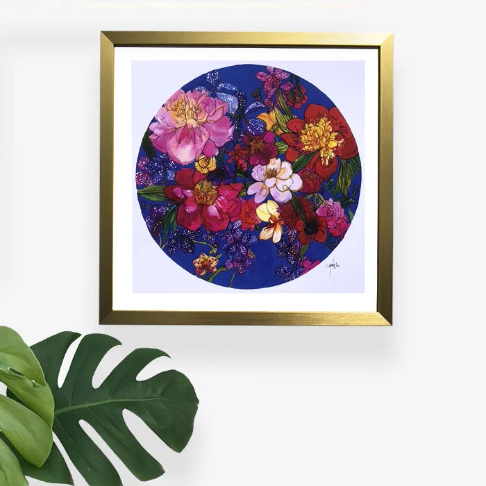 Rosie's Blooms Framed Print