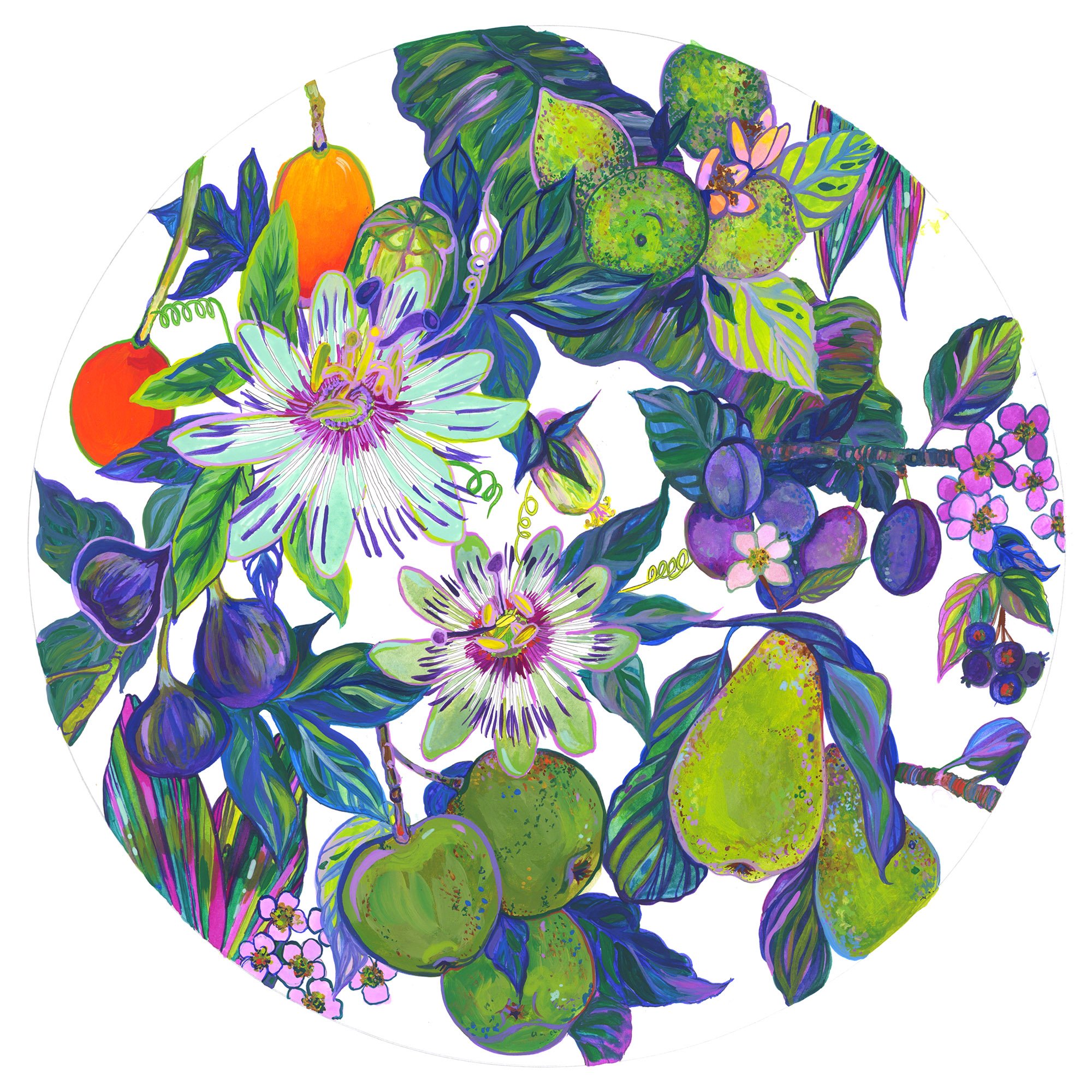 Garden of Eden Fruit Illustration