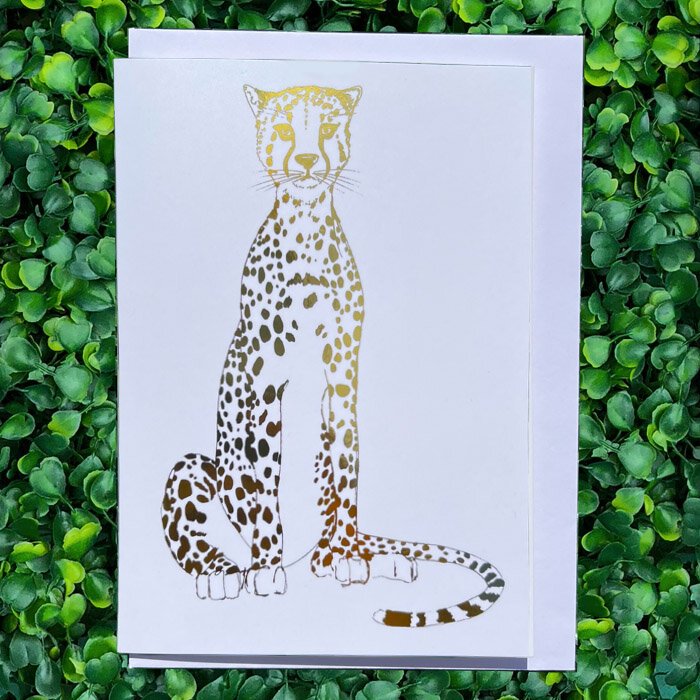 Cheetah Greeting Card by Marcella Wylie