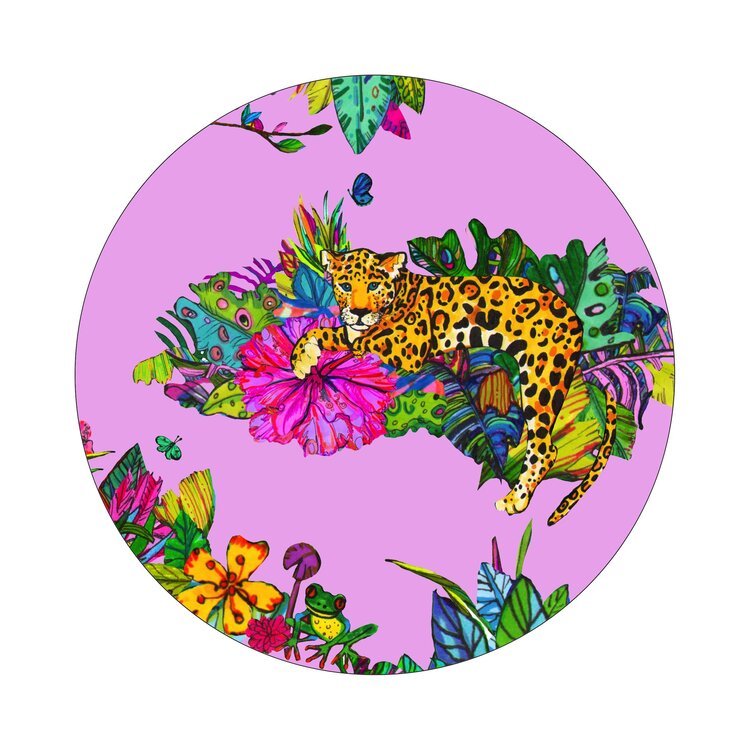 Leopard Lying in The Jungle by Botanical Illustrator Marcella Wylie