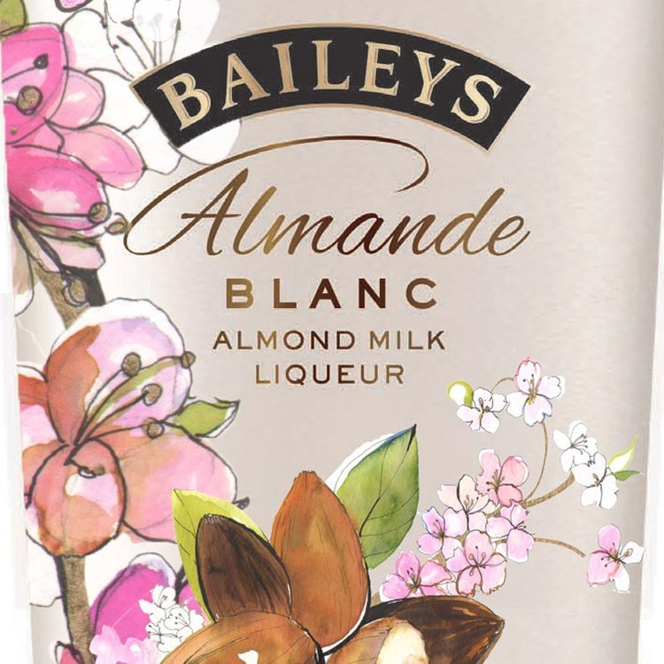 Marcella Wylie blossom and almond illustrations for Baileys Almande