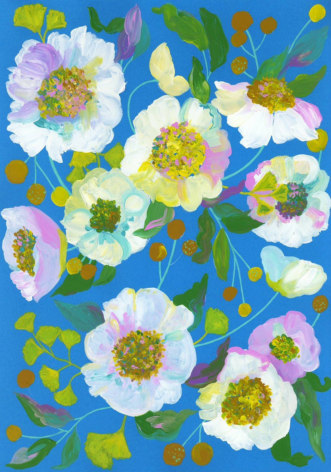 Summer In The Evening Floral painting by Marcella Wylie 