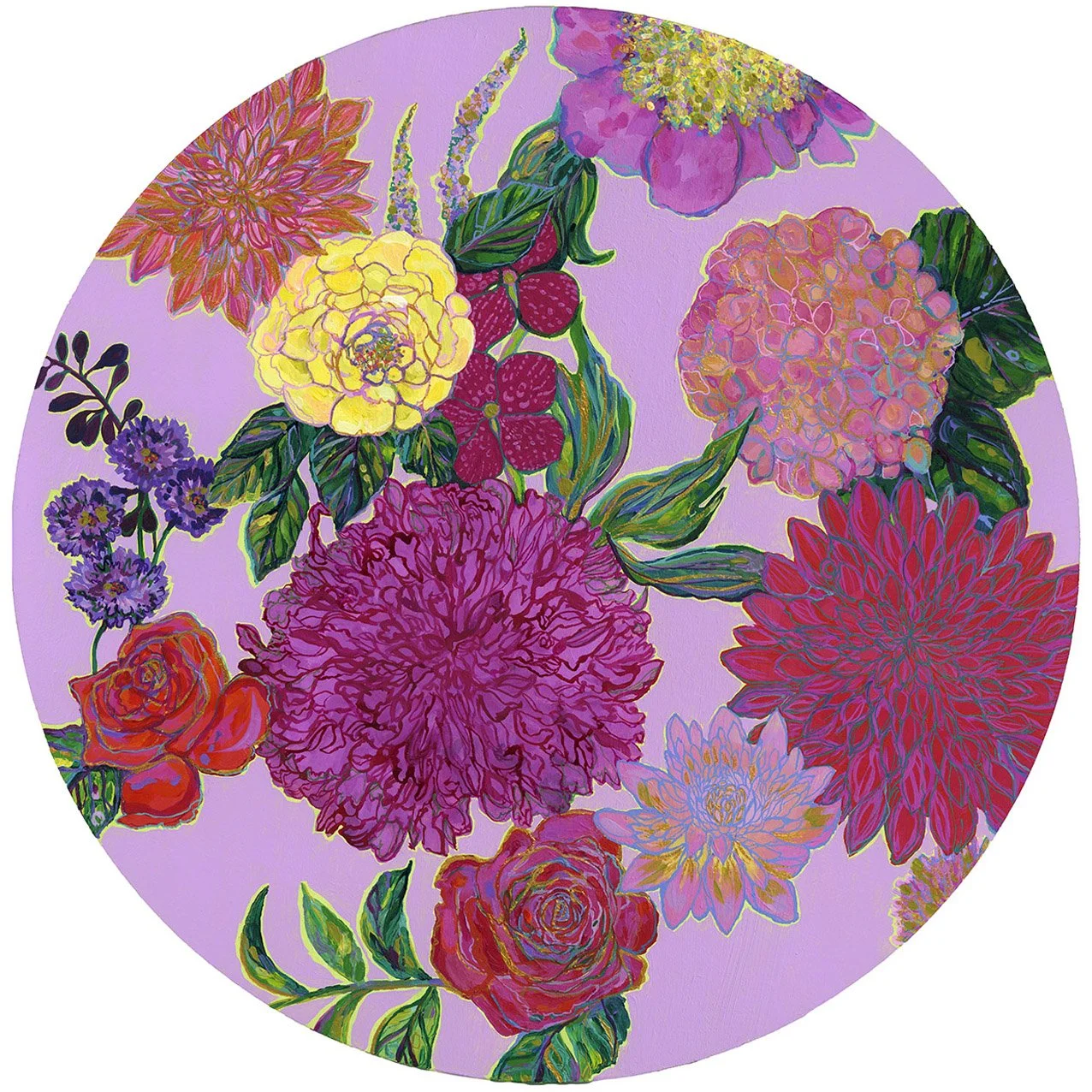 Rose and Dahlia Painting by Botanical Illustrator Marcella Wylie.jpg