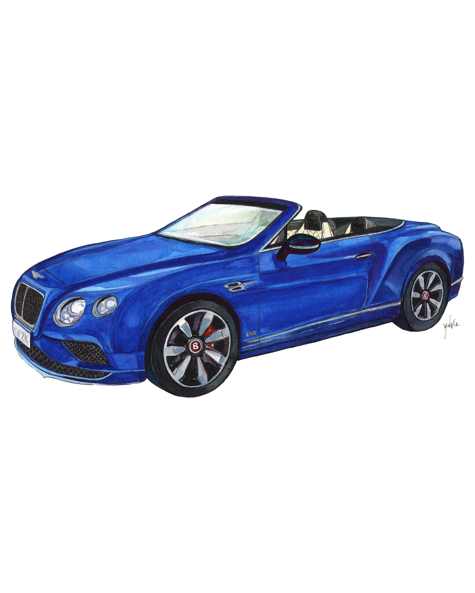 Marcella Wylie Hand Drawn Bentley Continental copy.jpg