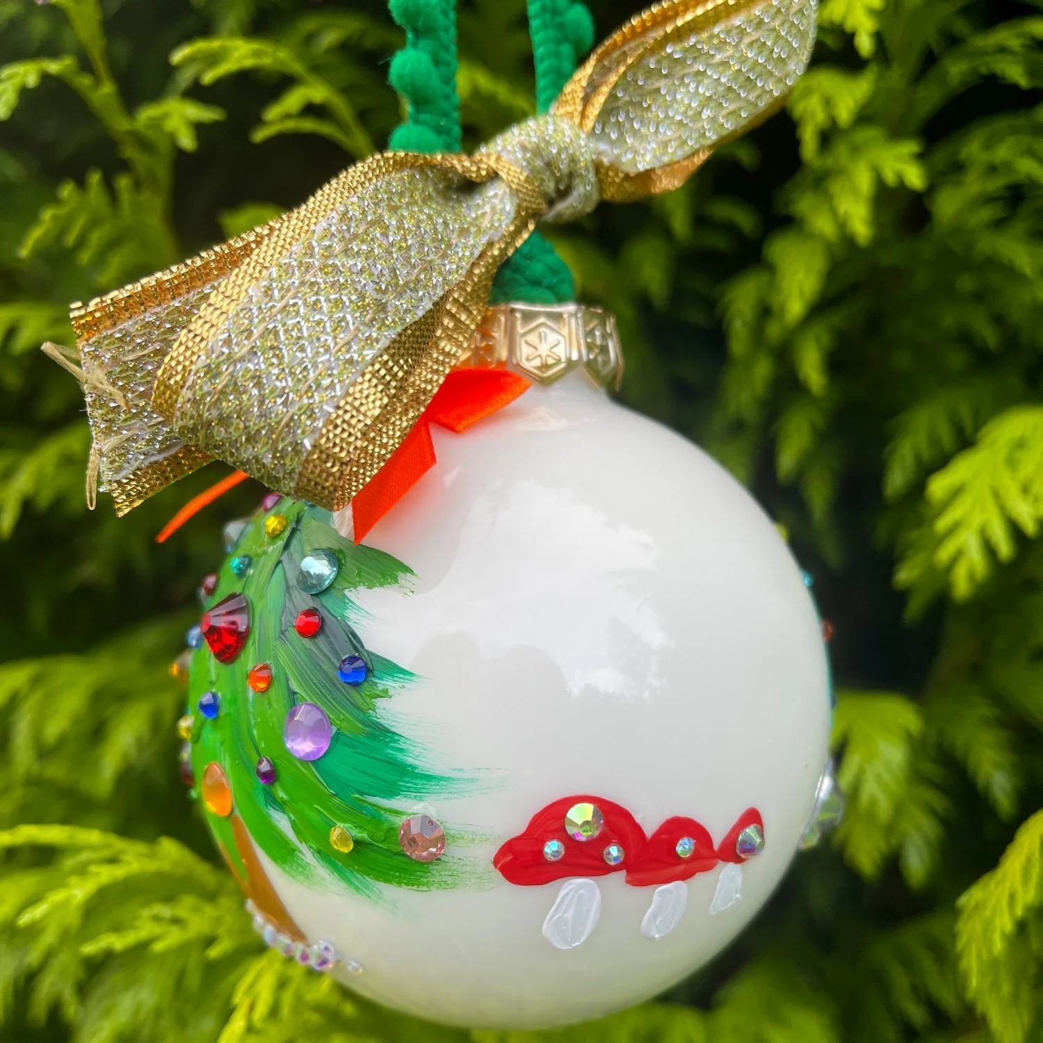 Hand Painted Christmas Tree Bauble Marcella Wylie 2.jpg