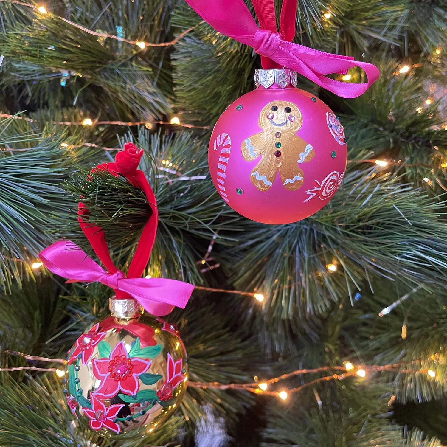 Hand Painted Bauble Gingerbread House by Marcella Wylie image 3.jpg