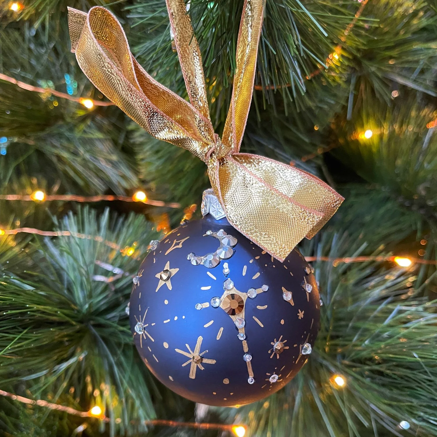 Hand Painted Celestial Christmas Bauble by Marcella Wylie.jpg