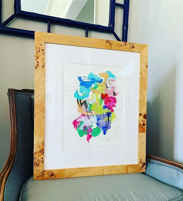 🖼A R T game is strong coming back from the framing shop🖼. @art.alr series in burl coming soon to a wall near you. #abstractart #burlwood #goldleaf #diptych #🆕 #putsmeinthemoodforspring #sneakpeek