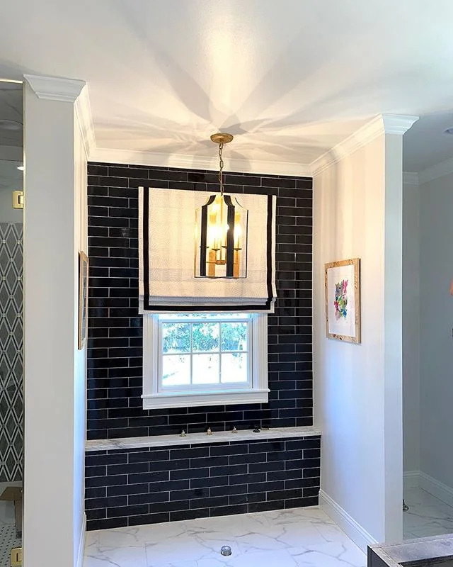 ✨gold on the ceiling ✨ 
Install day for art and window treatments today at this master suite project. #interiordesign #design #home #interiors #liveableluxury #masterbathroom #freestandingtubtomorrow #details  #homesweethome #interiorstyling #photoof