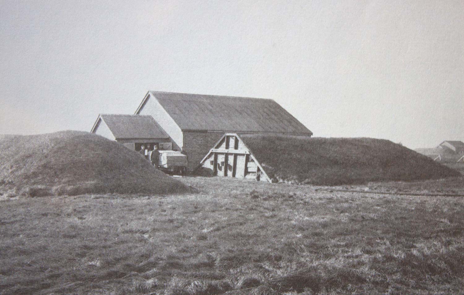 Blast mounds were designed to deflect explosions in case of an accident