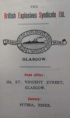 BES were based in Glasgow and made their explosives in Pitsea.
