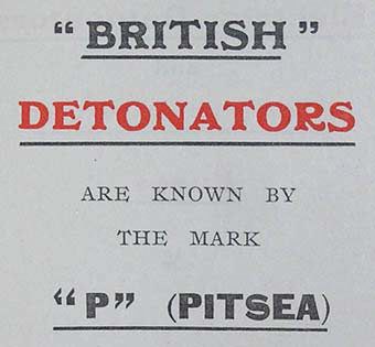 P meant Pitsea when it came to detonators.