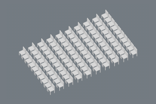 100 seats theatre style