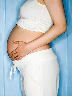 Overarching of the back, a common cause of lower back pain during pregnancy which the Alexander Technique can address. (Photo credit: Swangerschaft on Flicker.com)