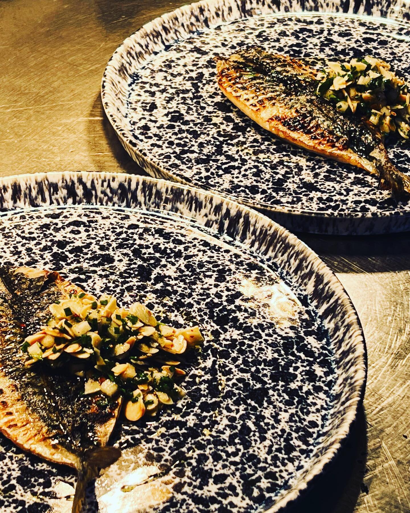 Char Grilled Cornish Mackerel with Pear &amp; Almond Salsa

#villagepub #pubfood #mackerel #pear #michelinguide #yesmichelinguide #food #starter #chargrilled #openflamecooking #lunch #dinner #buckinghamshire #goodfood #yum #instafood