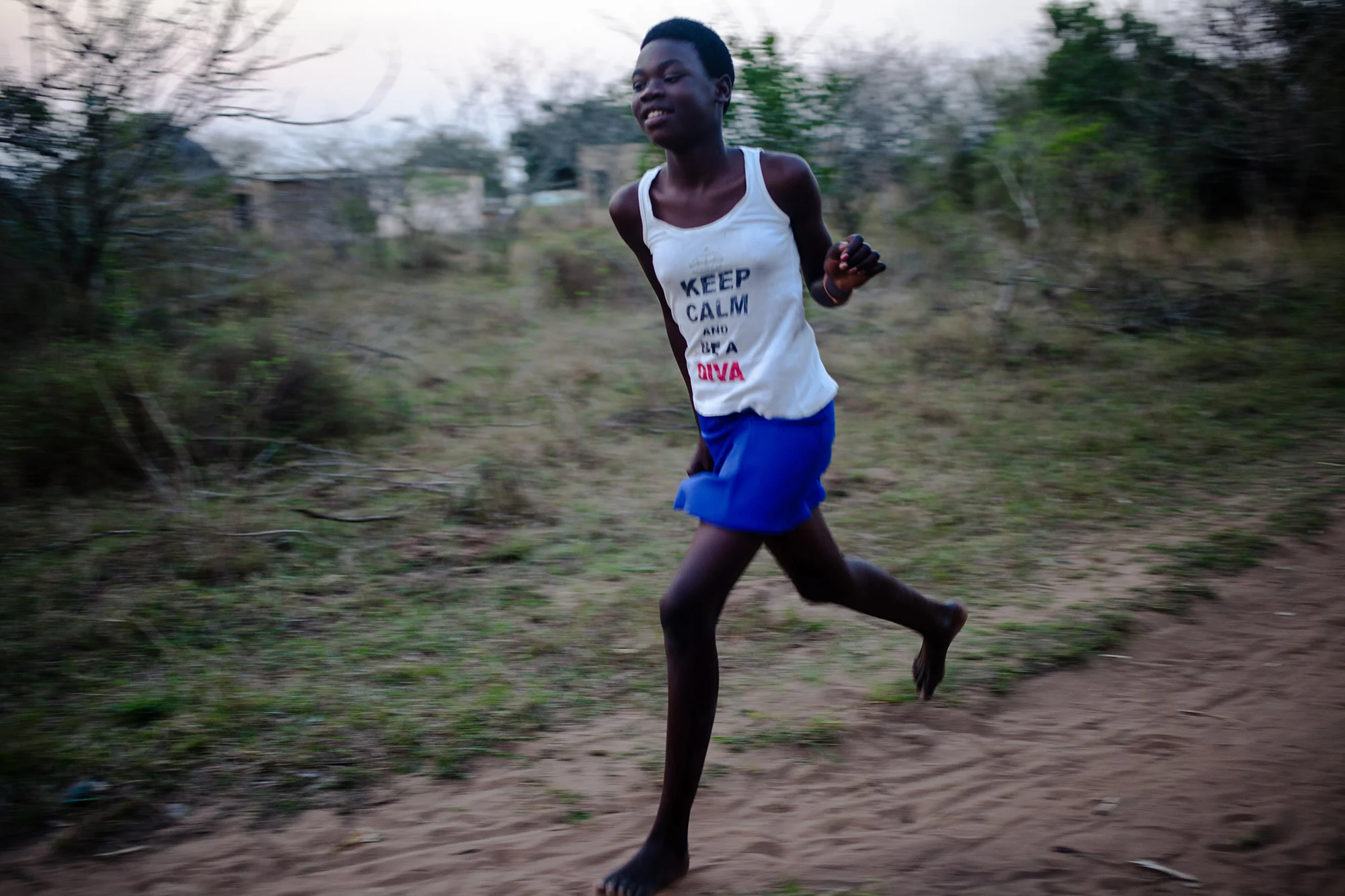 young gril running in KwaZuluNatal. 2014.jpg
