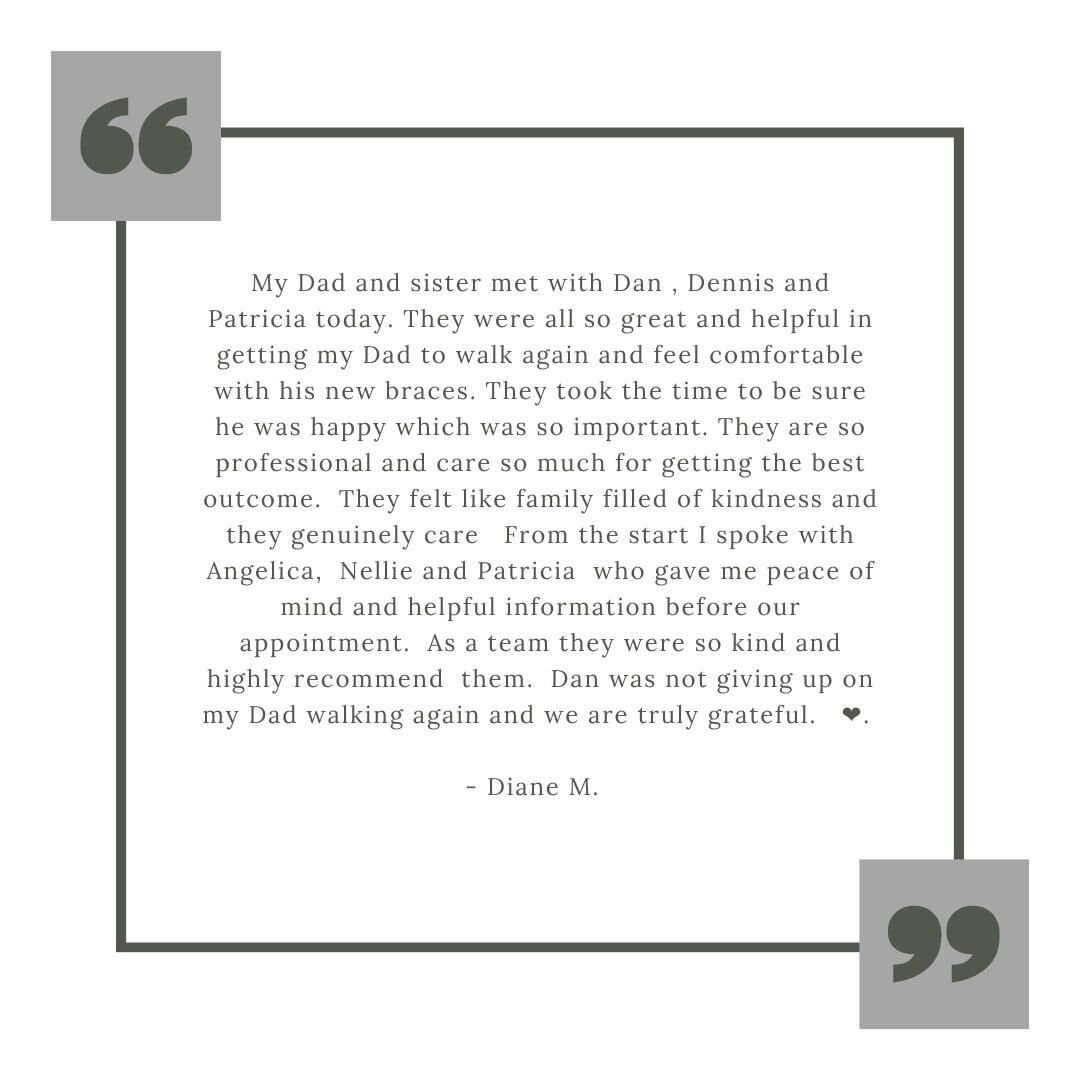 Feeling grateful for all of our patients who take the time to leave a review. Our team works hard to make sure you or your relative is serviced with the care and professionalism for the brace or prosthetic they receive. 

#cosioandp #grateful #orthot